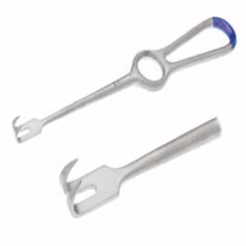 Retractor Volkmann small. sharp tip 2 prongs 9x8 mm, 22 cm