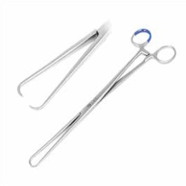 Forceps uterine tenaculum Collin-Pozzi STR tip 25 cm w/c