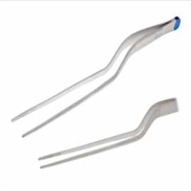 Forceps dressing bayonet Jansen SERR tip 20 cm w/c