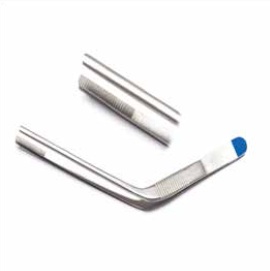 Forceps dressing bayonet Wilde ANG/SERR tip 11.5 cm