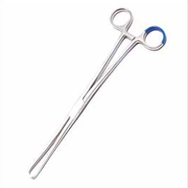 Forceps uterine tenaculum Schroeder STR tip 1x1 teeth 25 cm