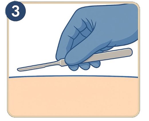 Begin debridement