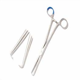 Forceps uterine tenaculum Braun STR tip 1 x 1 teeth 25 cm