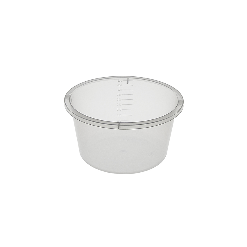 Bowl PP 500 ml Ø 125 mm height 66 mm transp. w. grad DBL *S