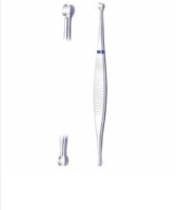 Curette bone Barth double ended 2.3 x 6/2.7 x 7 mm, 18 cm w/c