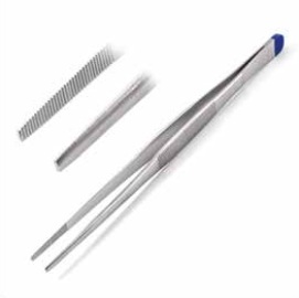Forceps dissecting delicate STR SERR tip 25 cm w/c