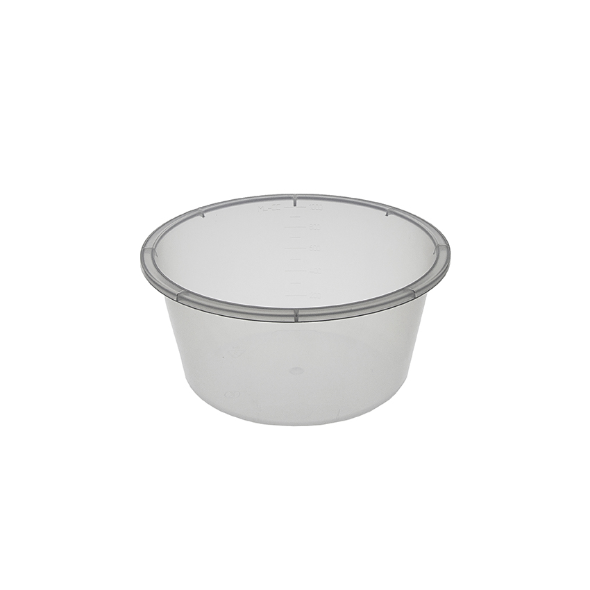 Bowl PP 1000 ml Ø 167 mm height 78 mm transp. w. grad DBL *S