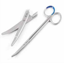 Scissors dissecting Kilner. flat tip CVD. 15 cm w/c Blue