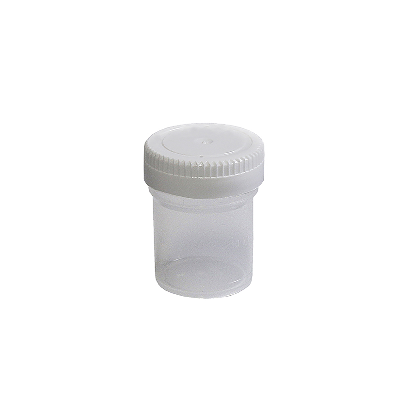Container PP 20 ml Ø 33 mm height 44 mm white cap Double Wrap *Sterile