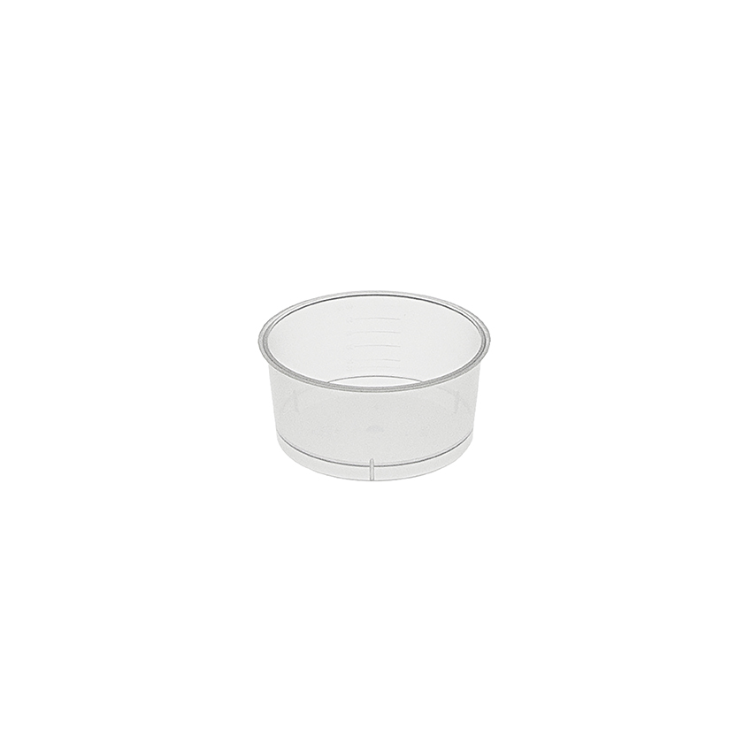 Gallipot PP 60 ml Ø 63 mm height 30 mm transp. w. grad *S