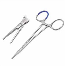 Scissors micro S/S STR. flat/SERR handle 14 cm