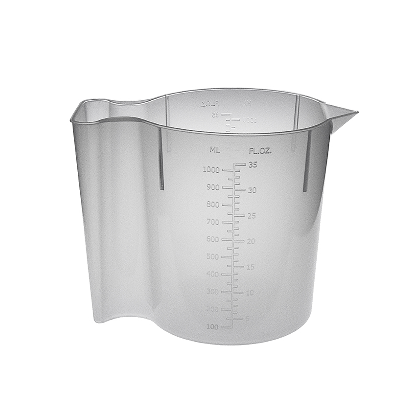 Jug PP 1000 ml 160 x 115 x 126 mm transp. w/ handle *S