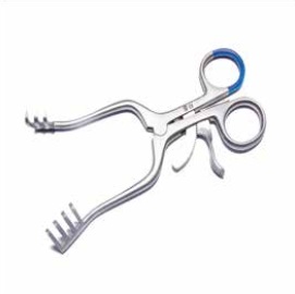 Retractor Weitlaner self-retaining sharp/deep 3x4prongs 13cm