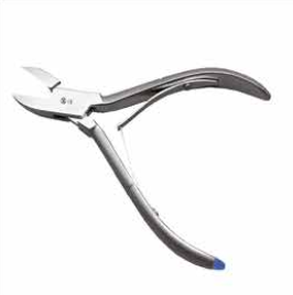 Forceps nail cutter concave cutting edge. w/ lock 13.5 cm