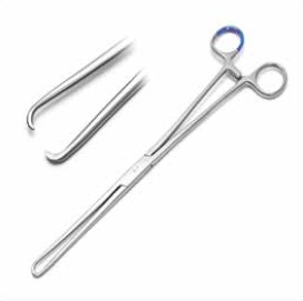 Forceps uterine tenaculum Pozzi fine STR tip 25 cm