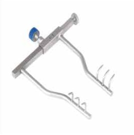 Retractor Logan modified Reill self-retaining 3x3 prongs 5cm
