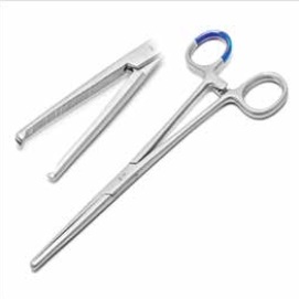 Forceps hemostatic Kocher-Ochsner STR jaw. 1x2 teeth. 18.5cm